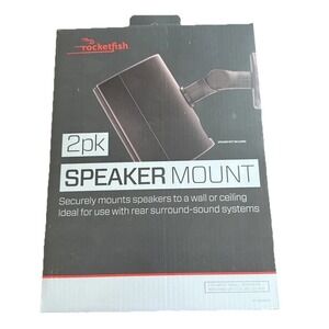 Rocketfish RF-HSWM2B Tilting Wall Mounts for Small Speakers 2 Pieces - Black NIB